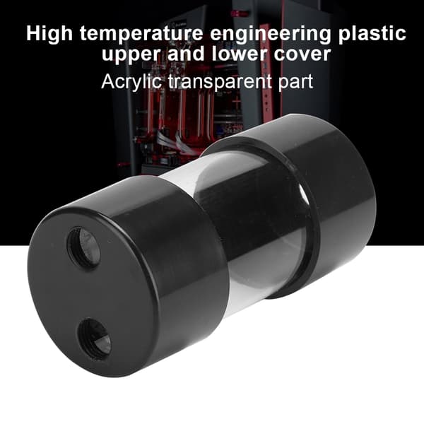 Cylindrisk computer-vandkøler-vandtank 100MM med transparent design