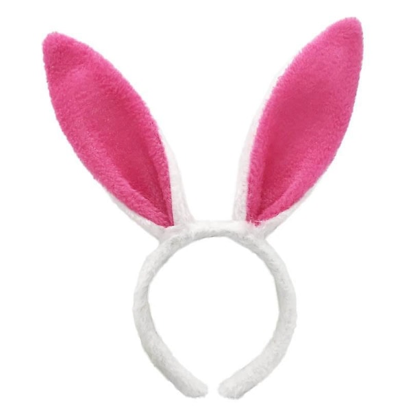 Söt kaninöra Pannband påsk Vuxen Barn rekvisita Plysch hårband Bunny Ear Hårband Fest Kostymdekorationer Håraccessoarer rosa röd vit rose red white