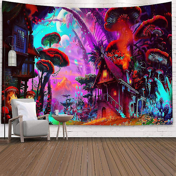 Trippy Tapestry Psykedeelinen seinään ripustettava päiväpeite Fantasy Peitto Huoneen sisustus 150x130cm