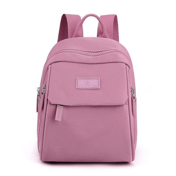 Vedenpitävä reppu nylon Muoti naisten reppu Casual opiskelija koululaukku Suurikapasiteettinen työmatkalaukku päiväreppu Dark pink 20X25X14CM