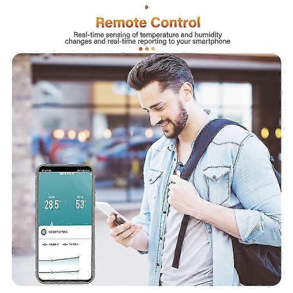 Tuya Wifi Zigbee Temperatur- och fuktighetssensor, Smart Home Termometer Hygrometer för hemövervakning 3PCS Wifi