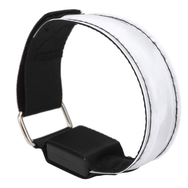Utendørs Nattløping LED Lysende Armbånd Reflekterende Sport Lys Belte Hvit