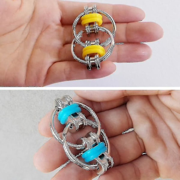 Tri-spinner minskar stress-en nyckelring fingertoppsleksak för autistiska fingertoppar