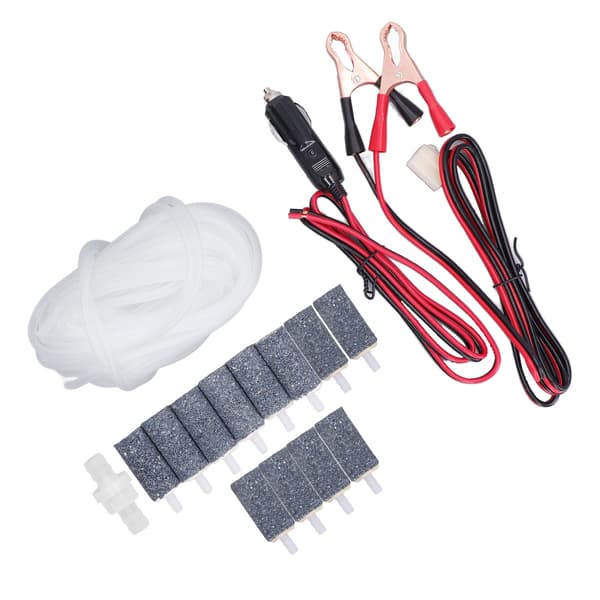 Luftpumpstillbehör Luftslang Backventil Bubbelsten Batteriklämma Kabelsats Kit MPQ-906