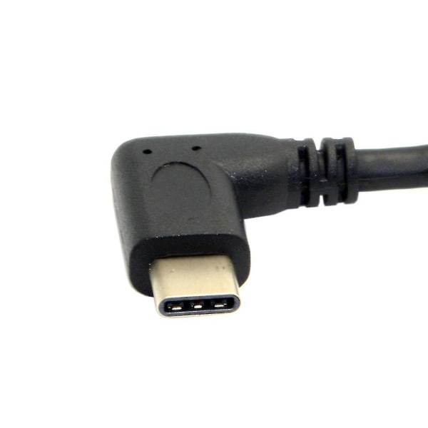 90 grader rett vinkel USB 3.1 Type C hann-til-hun-forlengelseskabel 1m