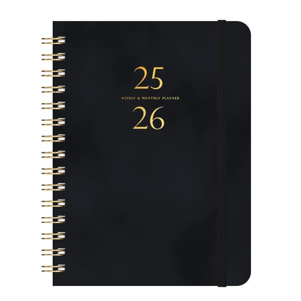 【BQ】Notesbog Dagbog 2025-2026 Planlæg Denne Kalenderbog Indbinding Notesbog Kalender Uge Notesbog-FF-