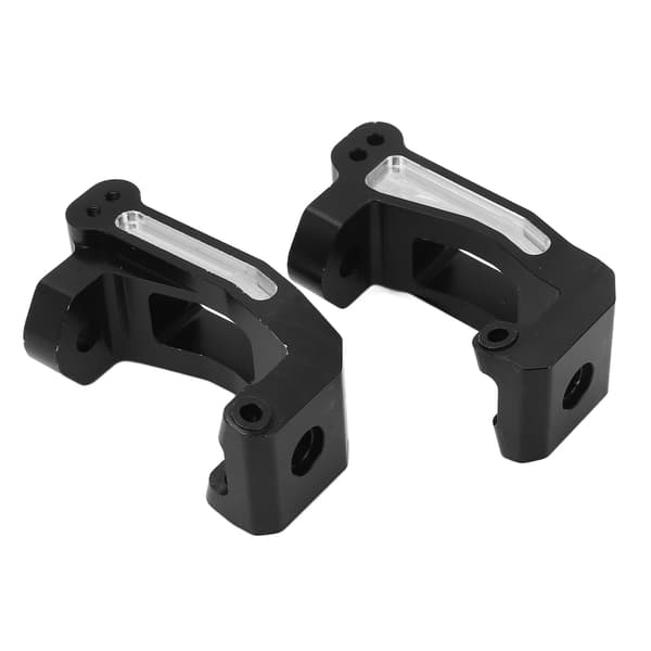 2 stk. Aluminium Legering Front Caster Blok C Hub 1/8 til Traxxas Sledge Cart 95076 Sort