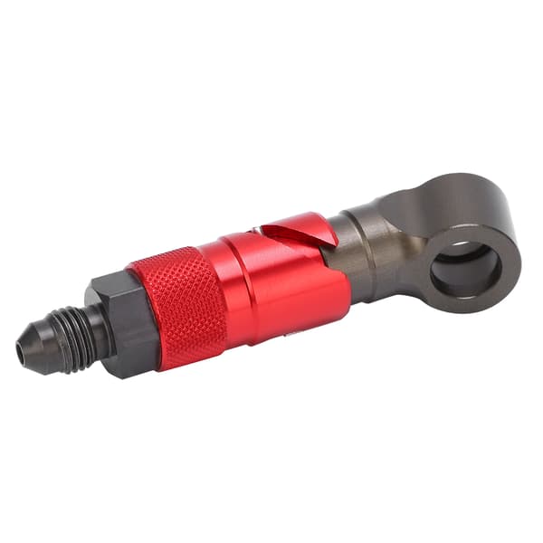 Bromsledning Quick Release Adapter Fitting Böjd Universal för oljebränsleslang Röd