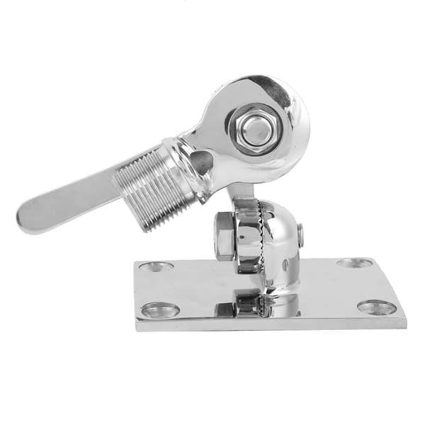 38 mm/1,50 tommer 316 rustfrit stål Marine VHF Antenne Dobbelt Aksel Justerbar Basemontering Antennebase