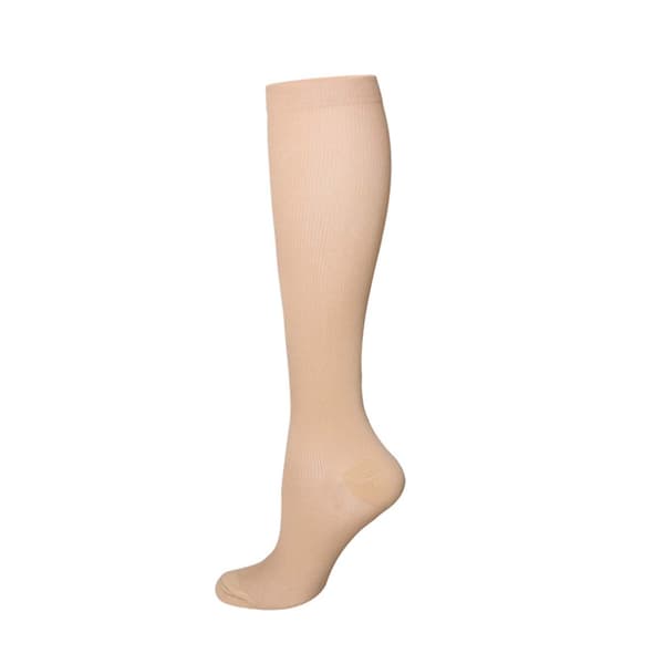 3 par kompressionsstrømper åndbare nylon løbestrømper til voksne sort hudfarve grå L XL