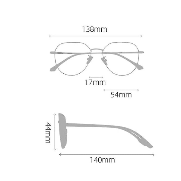 Anti-blue Glasses Retro Metal Frame Glasses Men And Women General Goggles Comfortable D