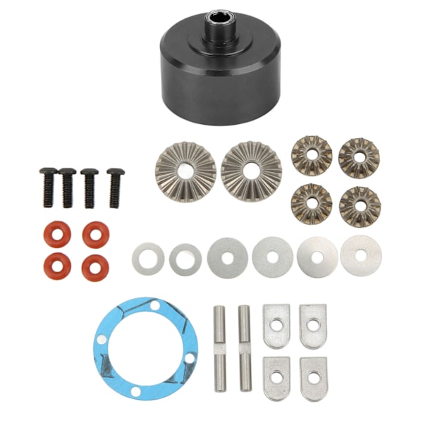 ARRMA 1 7 1 8 Serie Spiral Forreste Bagerste Aluminiumslegering Diff Sæt Reservedele Sort