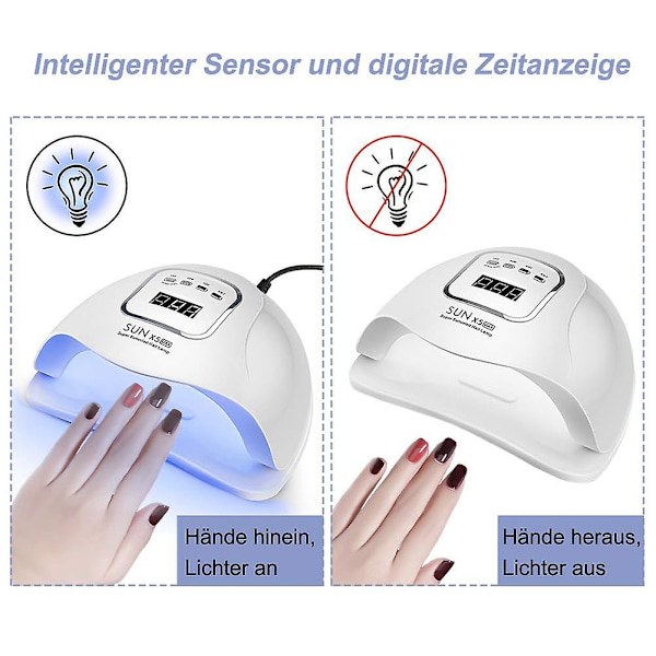 80w Nail Tørkelampe Uv Led Nail Lamp Gel Nails Med 4 Timer Setting Sensor British regulatory