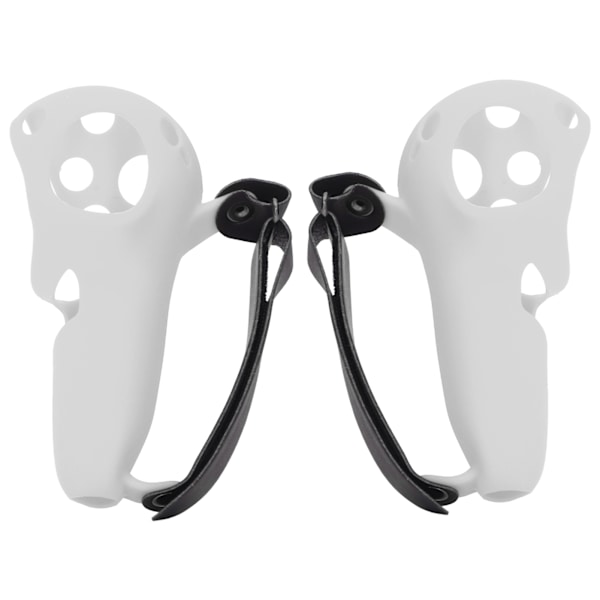 2 st Touch Controller Grip Skydd Silikon Grip Skydd med Knogremmar för Meta Quest Pro Ljusgrå