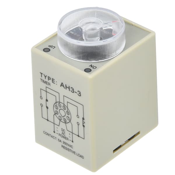 AH3-3 Timerrelä Elektronisk Typ Justerbar Frigöringsfördröjning Tidsrelä 8 Stift 3S (DC24V)