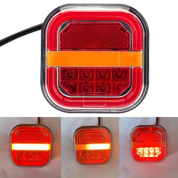 High-Intensity LED License Plate Light, Square Design for Commercial Trucks and Trailers