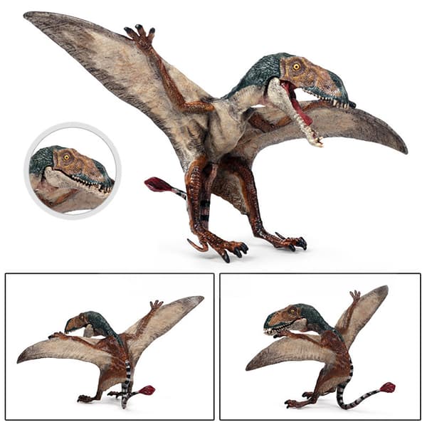 Pterodactyl Dinosaur PVC Toimintahahmolelu, avoin suu, eläinmalli