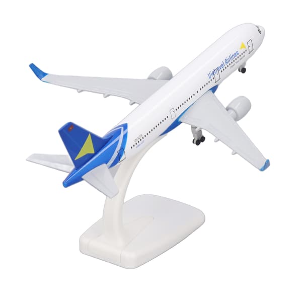 Flymodell 18,4x16,7cm Legering Robust Flymodell Leke med Landingsutstyr for Samling Dekorasjon