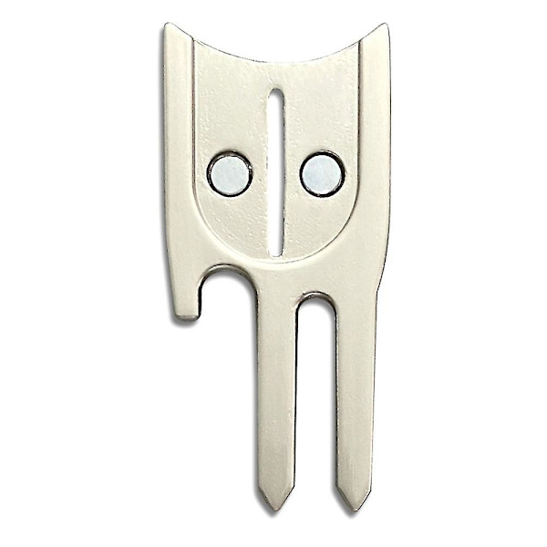 Metal Golf Green Fork Værktøj Putting Ball Mark Reparation Stramt beslag One size Silver