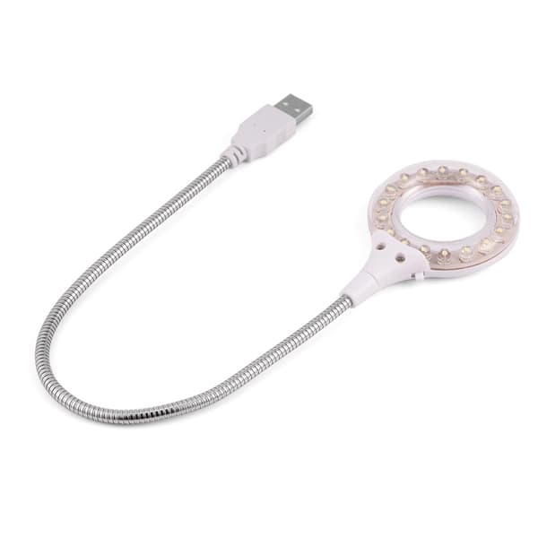 Bærbar USB LED-lampe til PC/Bærbar computer - Høj lysstyrke, 18 stk., Hvid