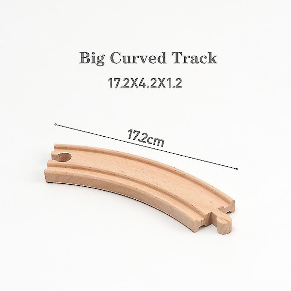 Hhcx-all Kinds Wooden Railway Train Track Accessories Beech Wooden Tracks Set Bridge Building Toys Parts Fit Biro Train Toy New WJ-JM-12-28