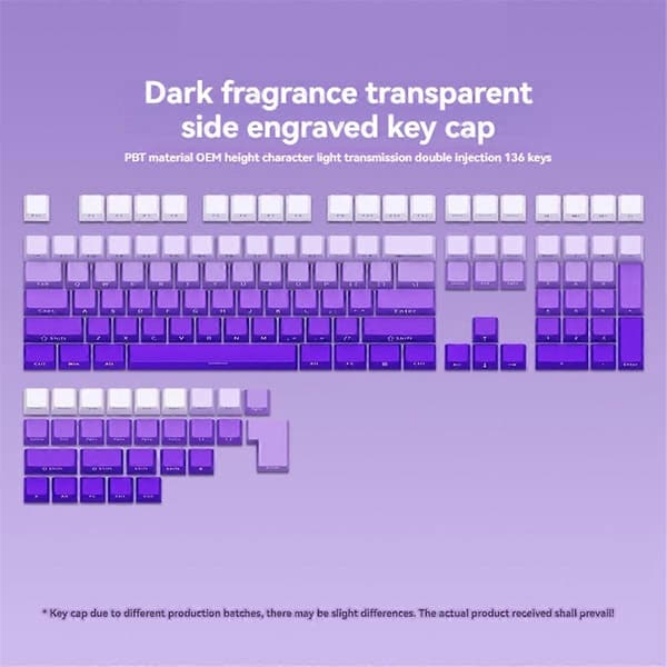 PBT Keycaps Sidegraverede Taster til Mekanisk Gamingtastatur A