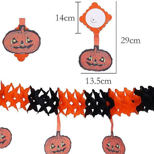 Halloween Ghost Festival Garland Holiday Decor Rekvisitter Pull Flag Pumpkin Garland Nydelig Praktisk