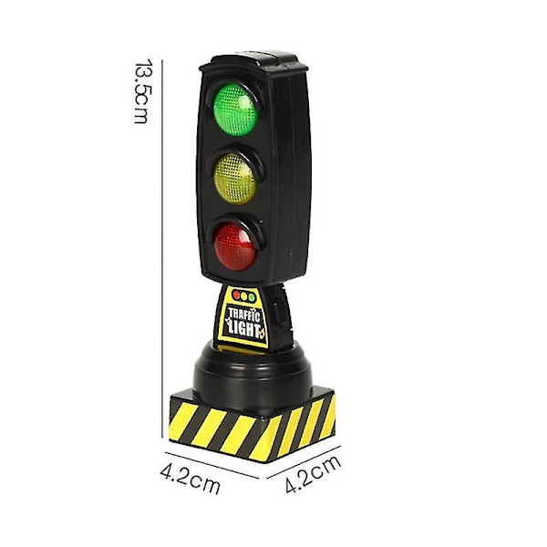 Hhcx-syngende Trafikklys Leke Trafikksignal Modell Veiskilt Passer For Brio Train K1ma Black