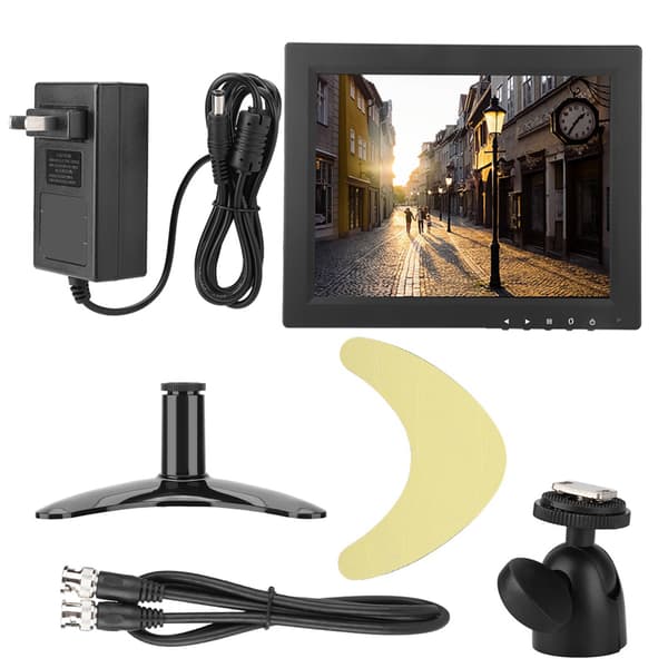10 tommer HD IPS LCD PC Computer CCTV Monitor Display (US-stik)