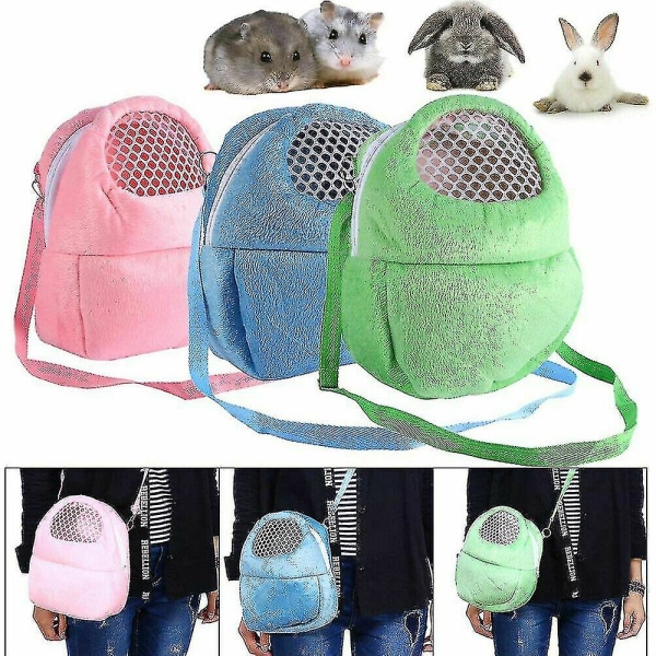 Liten sällskapsdjur Ryggsäck Kaninbur Hamster Chinchilla Bärbar Resa Varm Söt