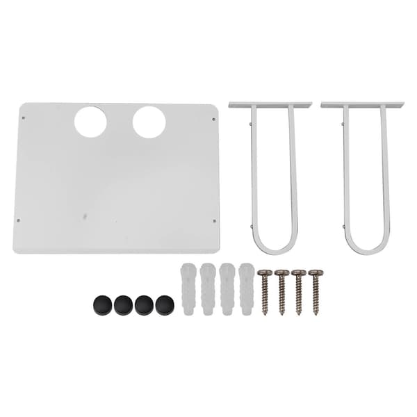 【BQ】Wall Mounted Floating Aluminum Shelf for Projector, for Router, TV Box, DVD Player, Cable Box, White