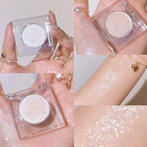 Enfärgad ögonskugga - Mattrosa och glitter, enkel applicering 2 1.8g