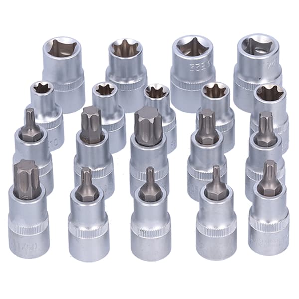 19st Pentalobe Star Bits Sockets Kit Hane Hona E Sockets 1/2in Drive T20-T70 / E10-E24 Tool
