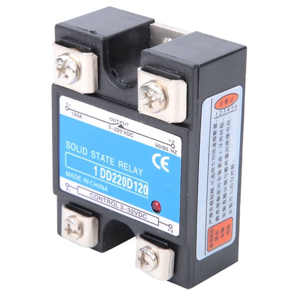 Solid State Relay DC SSR Inngang 3-32VDC Last 5-220VDC Kontrollrelé (120A)