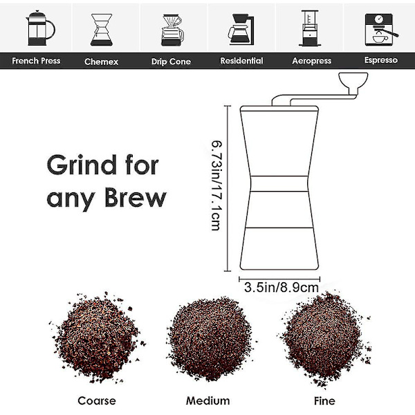 Hand kaffebönkvarn med avtagbar behållare