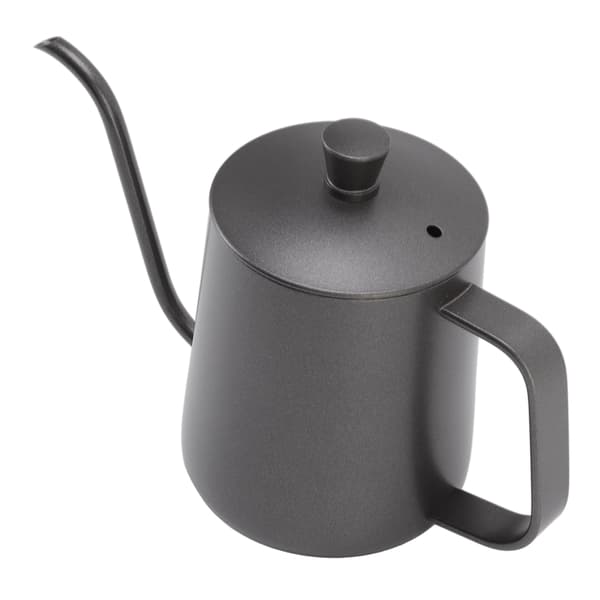 Lang Smal Sort Rustfri Stål Rustfri Lille Hæld-Over Kaffekedel med Låg 350ml