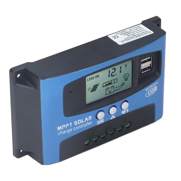12V 24V MPPT Solcelleladeregulator 50A Fotovoltaisk Panel LED Gatelys Intelligent Lader