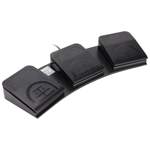Ergonomisk USB-fodpedal - 3-knaps multifunktionsfodswitche til spil, medier og instrumenter