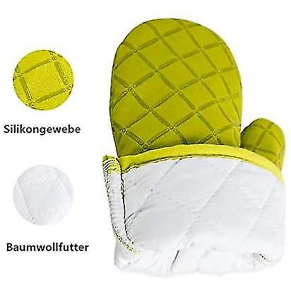 Silikon Extremt värmebeständigt Högkvalitativa halkfria ugnshandskar för matlagning