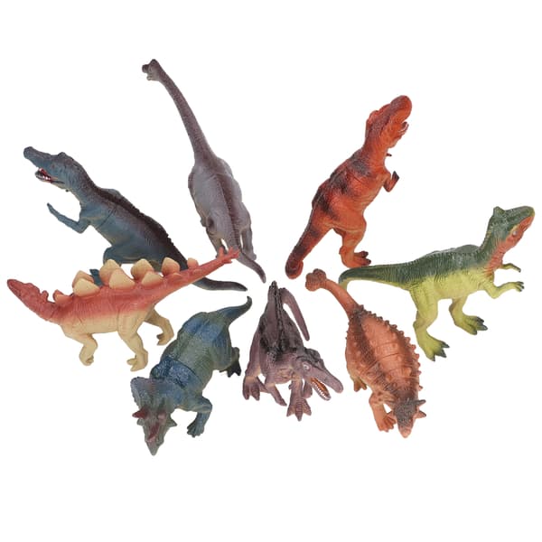 8 stk. Dinosaur Simulationsmodel PVC Tryk Lydelig Dinosaurform Dyremodel til børn