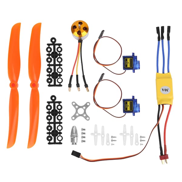 A2212 1400KV Borstlös Motor 30A ESC SG90 9G Micro Servo 8060 Propeller för RC Flygplan