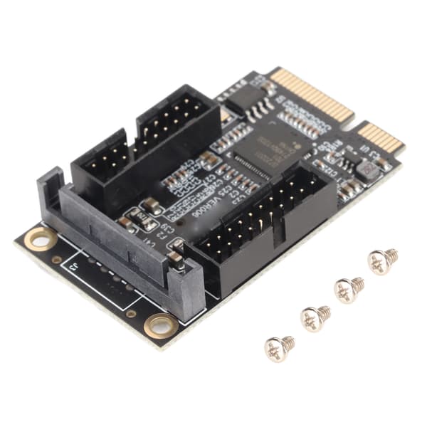 Mini PCIE til USB3.0 Adapter Mini PCIE til 4 Port 19Pin Udvidelseskort med SATA Opladningsinterface til Windows til OS X