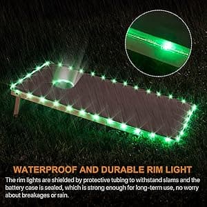 【BQ】Entertainment Essential Cornhole Set, Fun for Everyone with Waterproof Cornhole Lights and Easy Setup