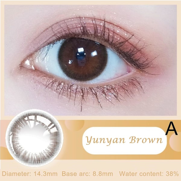 2 stk Moderigtige kvinder farvede kontaktlinser Kosmetiske kontaktlinser Øjenfarve kontakter Komfortabel