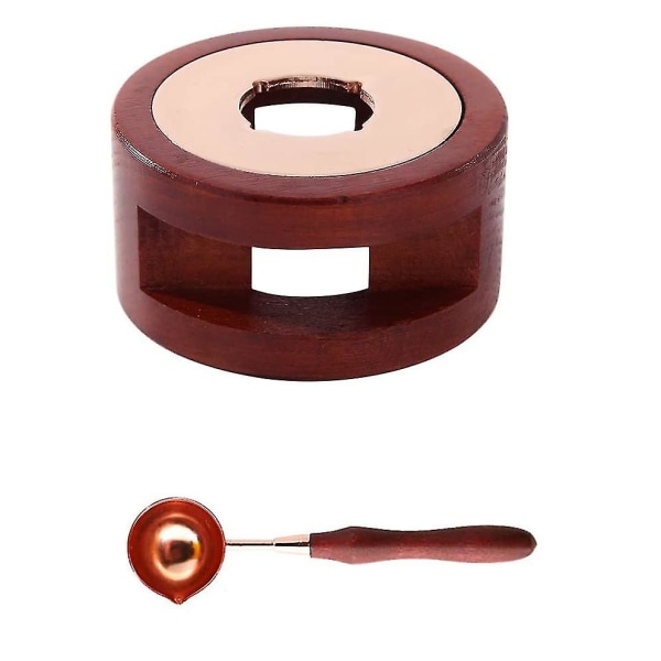 Wax Seal Warmer Wooden Handle Melting Spoon Kit Sealing Wax Oven Tool For Wedding Wax Envelope Seal Stamp