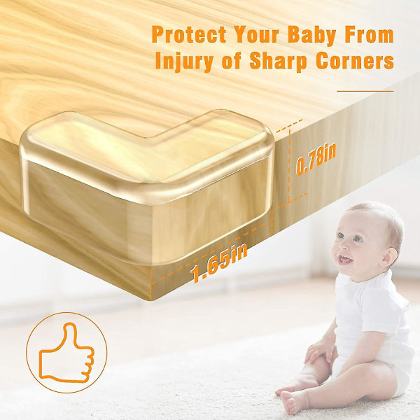 Hjørnebeskyttere Tykke hjørnebeskyttere 12 Pack Baby Safety Corner Protection