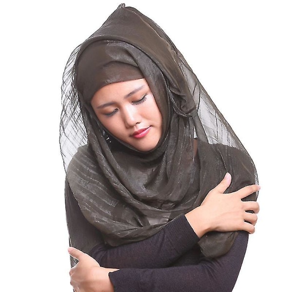 Naisten islamilainen muslimi hijab-huivi Pehmeä huivi Dubai cover huivi huivi Dark Green