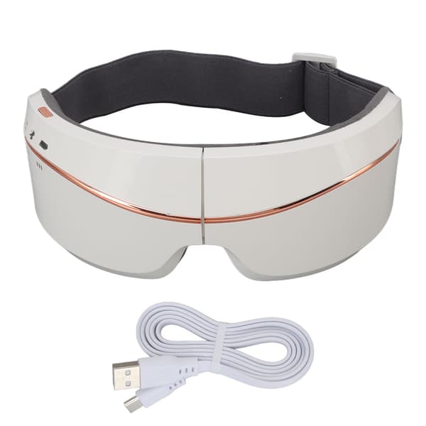 Smart Bluetooth Uppvärmning Vibration USB Laddning Ögonmassager för Hem Sovsal Vit