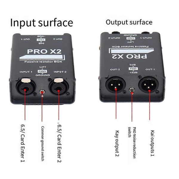 【BQ】2-vägs ljudisolator, XLR 6.5, Permalloy-isolator