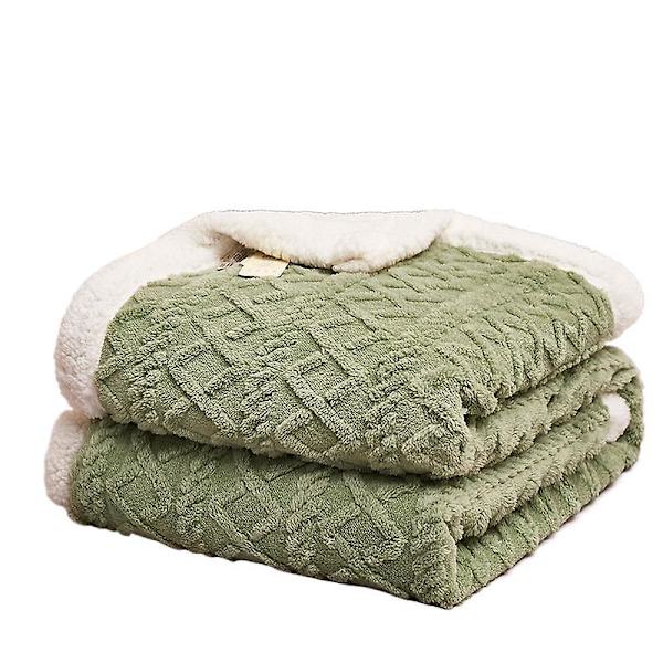 Høst og vinter melkefløyel taft pledd pledd lur Tykket varm ensfarget dobbeltsidig fleece pledd gave light grey 150x200cm